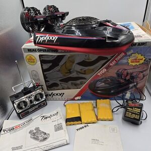 TYCO Typhoon Hovercraft R/C Vintage 9.6V Remote Controlled Original Box '89 Read